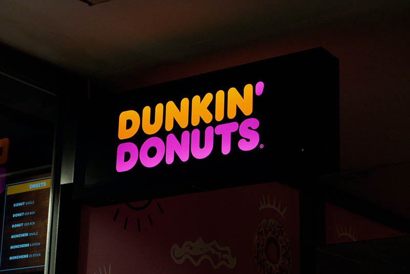 dunkin donuts LED signage