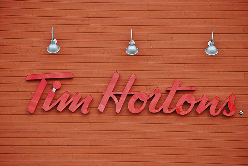 tim hortons logo signage