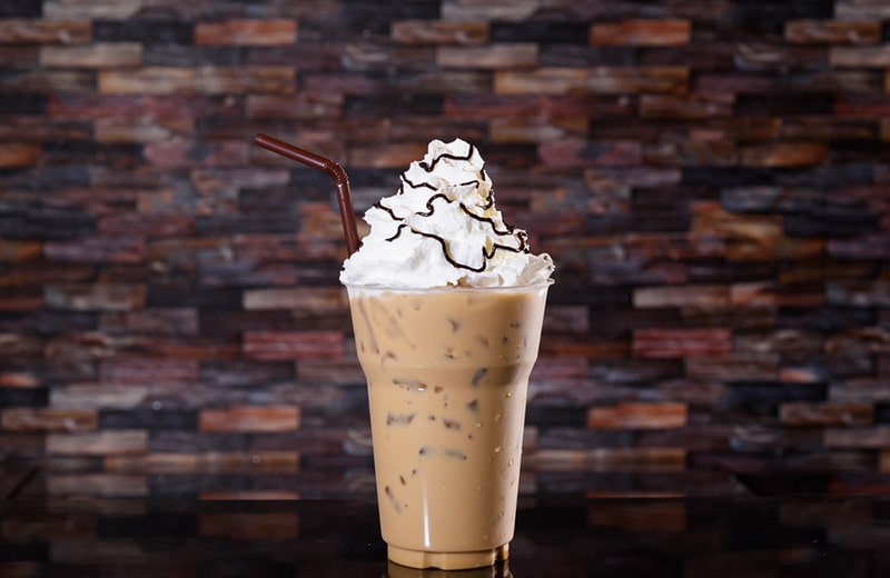 iced coffee with whipped cream