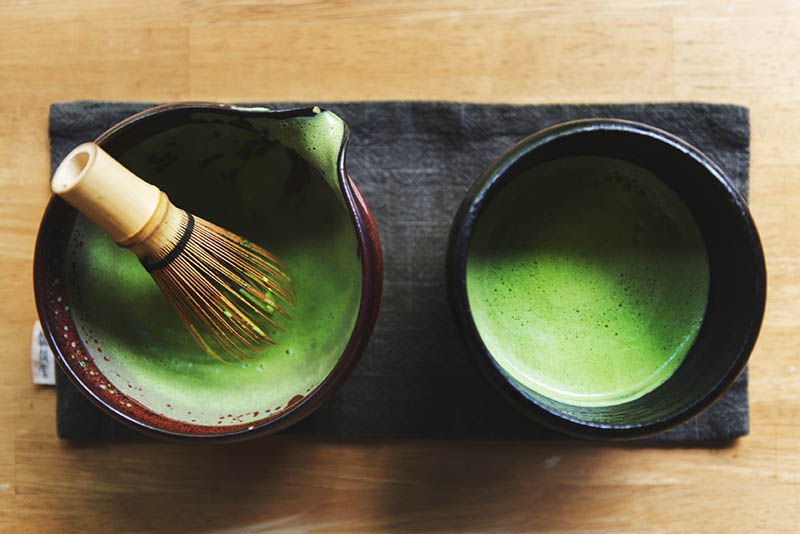 matcha tea preparation