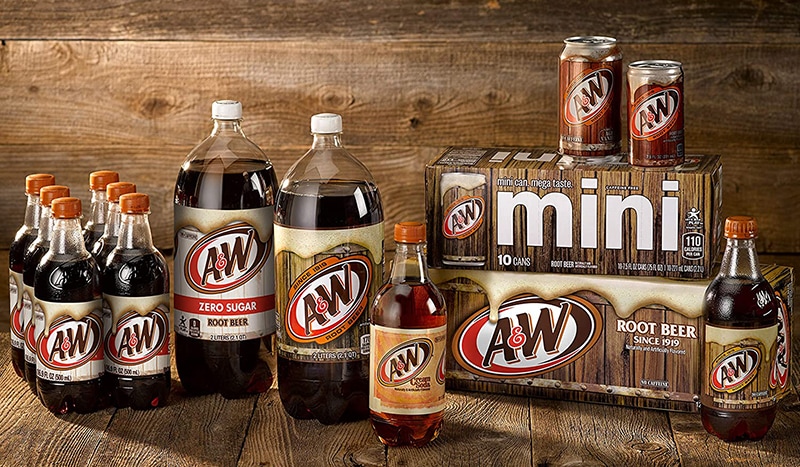variety of A&W Root Beer