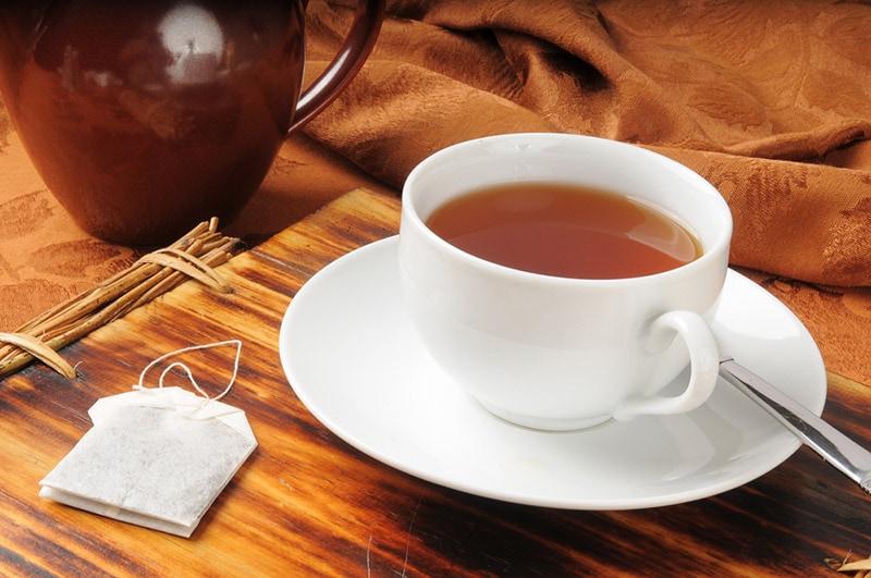 a cup of hot darjeeling tea