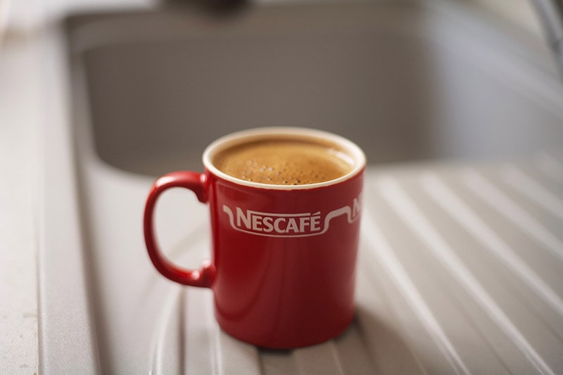nescafe coffee on kitchen sink